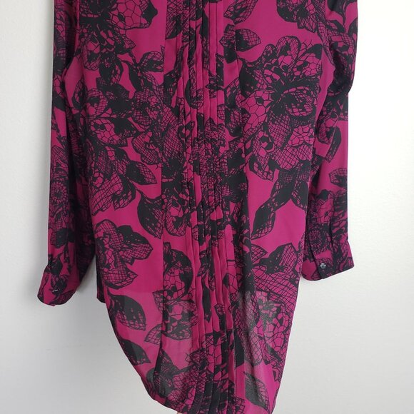 3/30$🔥Worthington Pink Black Prt Long Sleeve Top - Picture 11 of 11